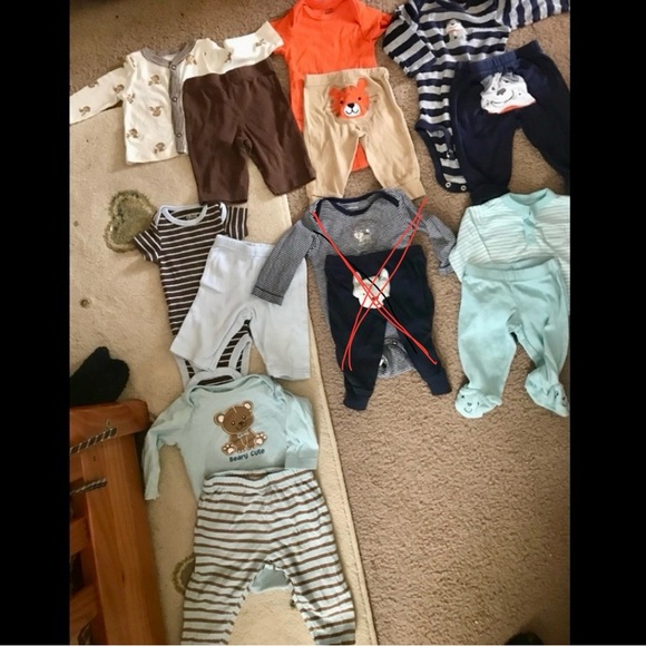 12 Piece Matching outfits 0-3 Months Bundle